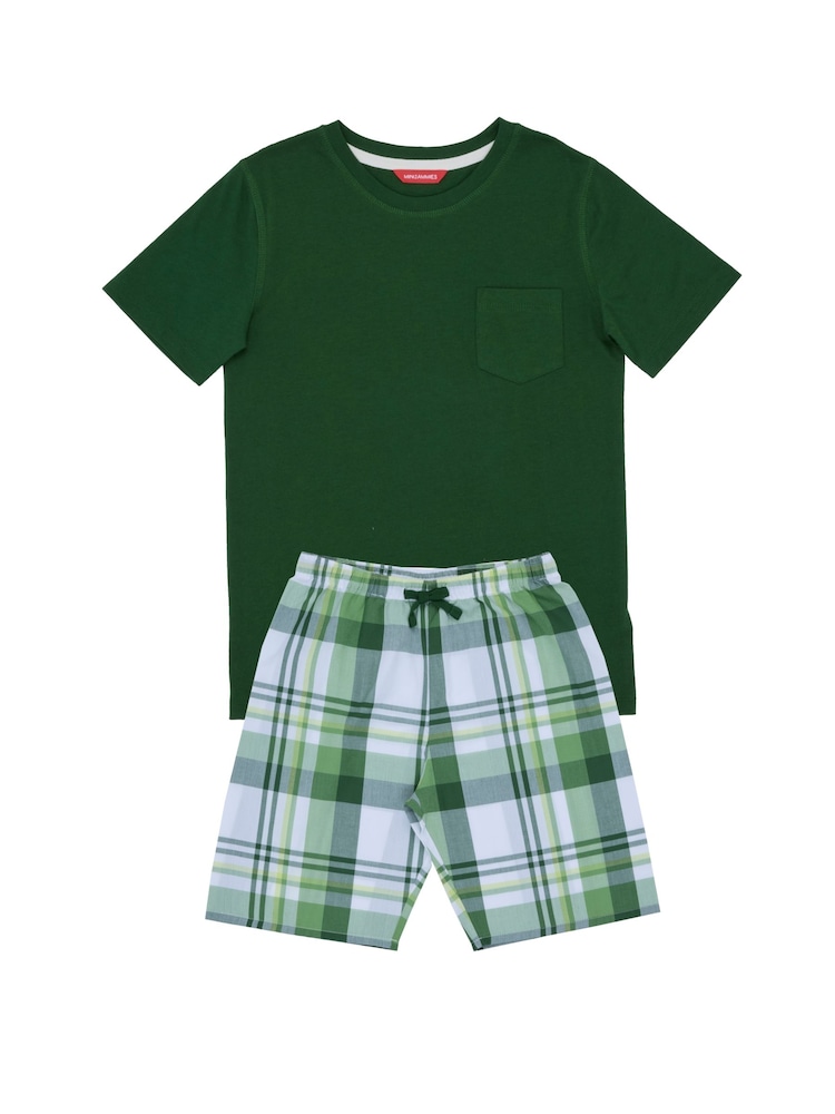 Cyberjammies Knit Top & Checks Shorty Set - Imaginea 4 din 4