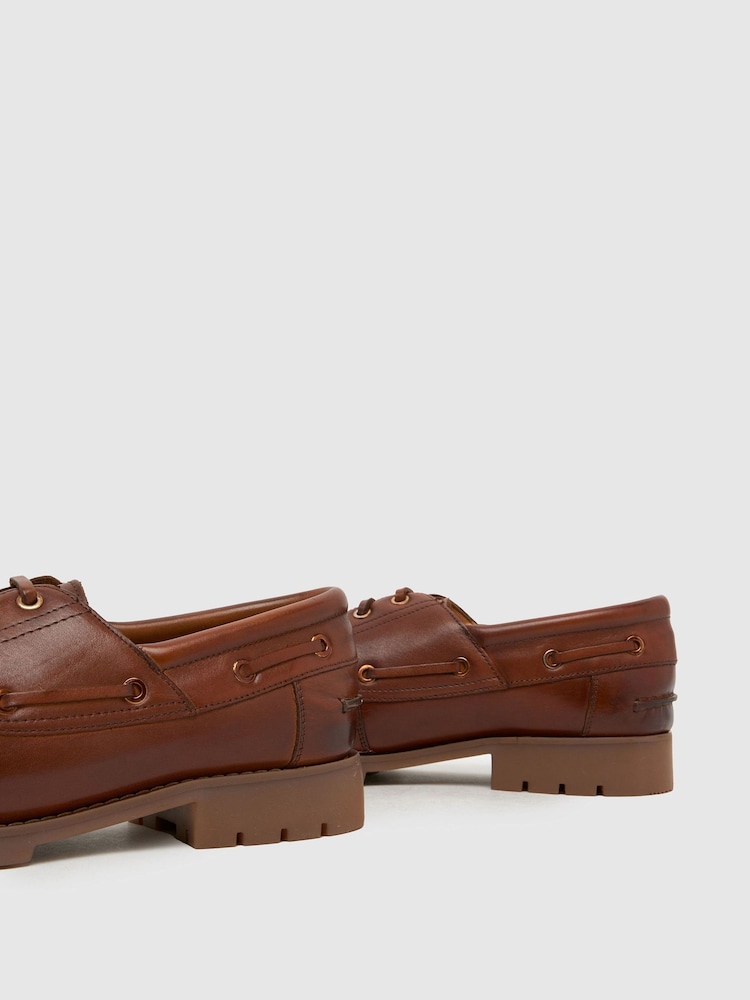 Schuh Brown Paris Suede Boat Shoe - Image 4 of 4 Schuh Brown Paris Suede Boat Shoe - Image 4 of 4