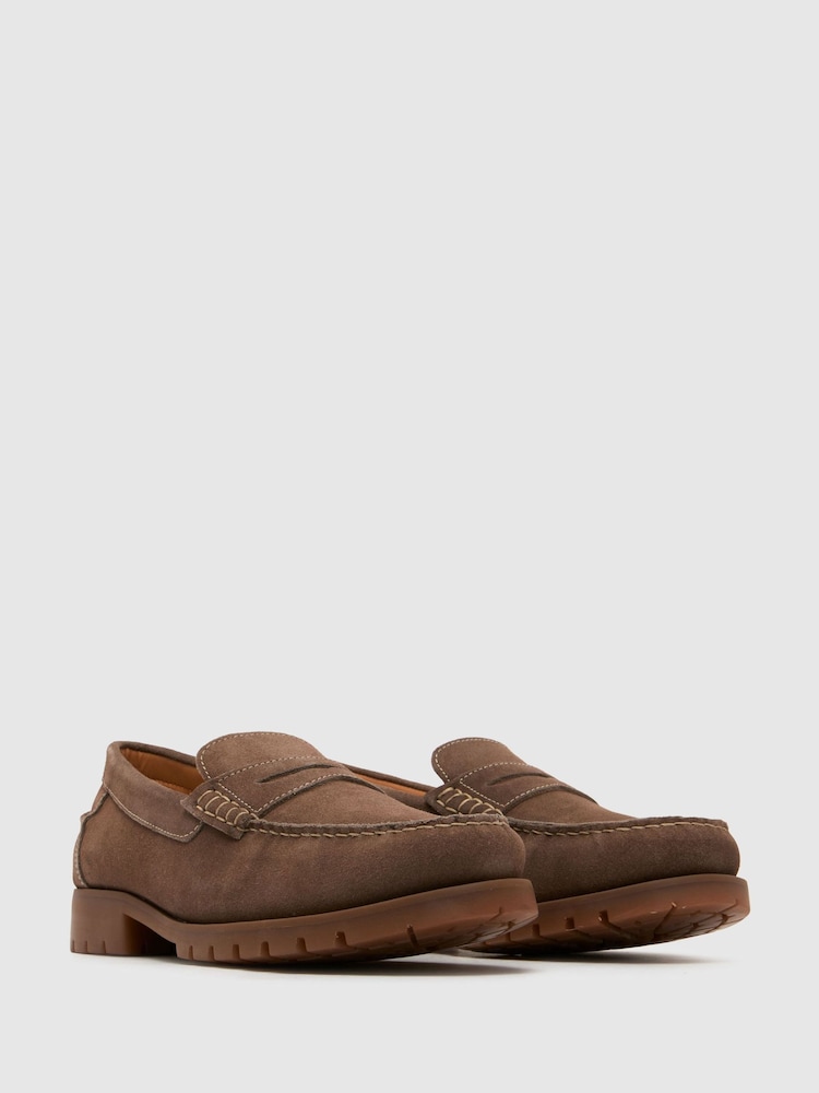 Schuh Brown Rayden Suede Loafer - Image 2 of 4 Schuh Brown Rayden Suede Loafer - Image 2 of 4
