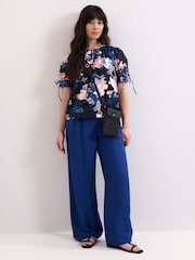Phase Eight Blue Caris Printed Blouse - Image 3 of 6