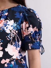 Phase Eight Blue Caris Printed Blouse - Image 4 of 6