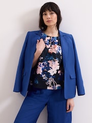 Phase Eight Blue Caris Printed Blouse - Image 5 of 6