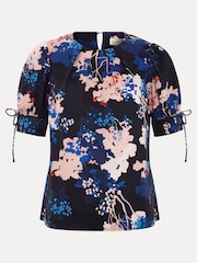 Phase Eight Blue Caris Printed Blouse - Image 6 of 6
