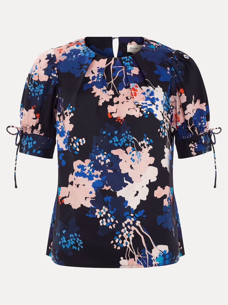 Phase Eight Blue Caris Printed Blouse - Image 6 of 6 Phase Eight Blue Caris Printed Blouse - Image 6 of 6