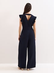 Phase Eight Blue Kallie Frill Jumpsuit - Image 2 of 6