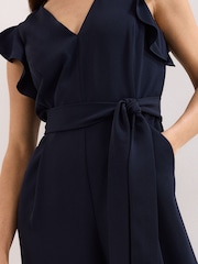 Phase Eight Blue Kallie Frill Jumpsuit - Image 4 of 6