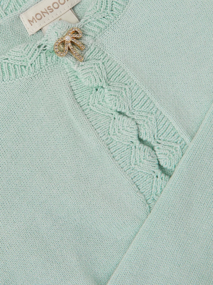 Cardigan Monsoon Maeve cu fundă și nasturi - Imaginea 4 din 4