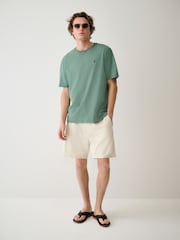 Vert - Ajustement régulier - T-shirt léger teint en pièce - Image 2 de 5