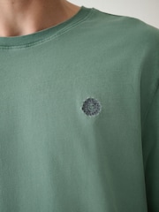 Vert - Ajustement régulier - T-shirt léger teint en pièce - Image 5 de 5