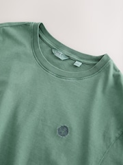 Verde - Ajuste regular - Camiseta ligera teñida en prenda - Imagen 7 de 9