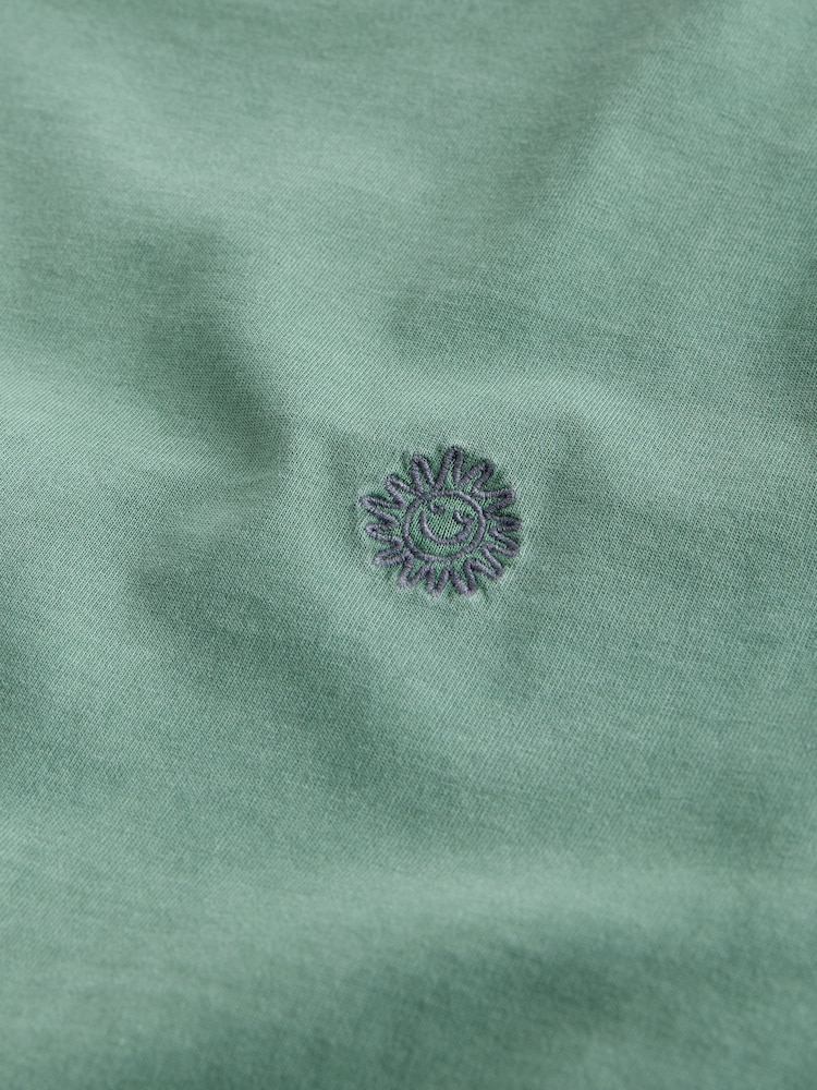 Verde - Ajuste regular - Camiseta ligera teñida en prenda - Imagen 9 de 9