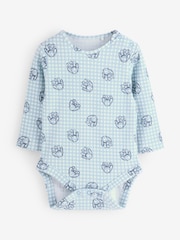 Blue Long Sleeve Bunny Print Bodysuit - Image 1 of 1
