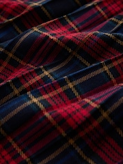 Red/Navy Blue Check Pleated Midi Skirt - Image 8 of 8