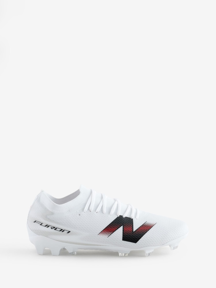New Balance White Furon Team FG V9 Football Boots - Image 1 of 8 New Balance White Furon Team FG V9 Football Boots - Image 1 of 8
