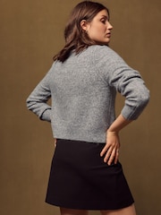 Black Pleated Mini Skirt with Stretch - Image 4 of 7