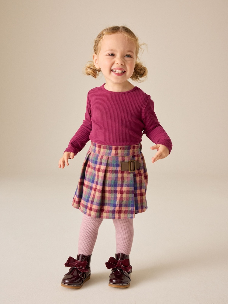 Rozo Karirana šara - Skort and Tights Set (3mths-7yrs) - Slika 1 od 4 Rozo Karirana šara - Skort and Tights Set (3mths-7yrs) - Slika 1 od 4
