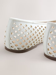 White Forever Comfort® Weave Effect Ballet Flats - Image 8 of 8