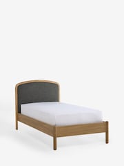 Wooden Charcoal Dark Grey Kids Matson Upholstered Single Bed - Image 6 of 8