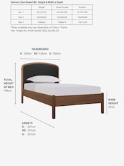 Wooden Charcoal Dark Grey Kids Matson Upholstered Single Bed - Image 8 of 8