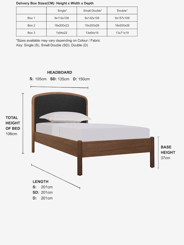 Wooden Charcoal Dark Grey Kids Matson Upholstered Single Bed - Image 8 of 8 Wooden Charcoal Dark Grey Kids Matson Upholstered Single Bed - Image 8 of 8