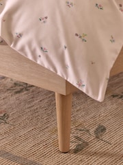 Smart Chenille Light Pink Lily Wooden Upholstered Single Bed Frame - Image 4 of 8