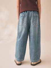 Mid Wash Jersey Denim Baggy Loose Fit Jeans (3-16yrs) - Image 2 of 4