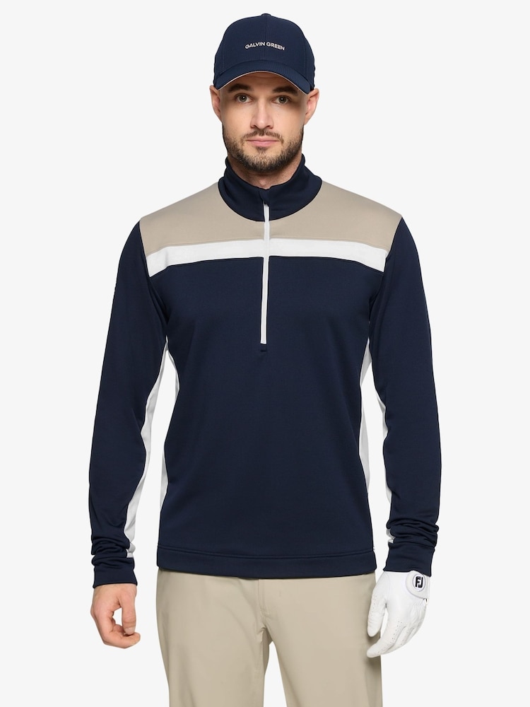 Galvin Green Blue Dean Insulating Golf Mid Layer Sweat Top - Image 1 of 7