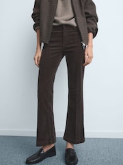 Mango Brown Flare Cord Jeans - Image 1 of 6