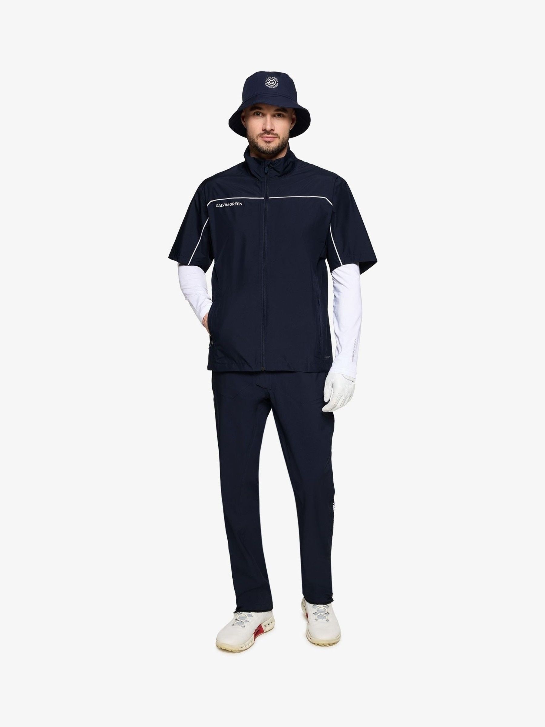 Buy Galvin Green Blue Air Waterproof Short Sleeve Golf Jacket from