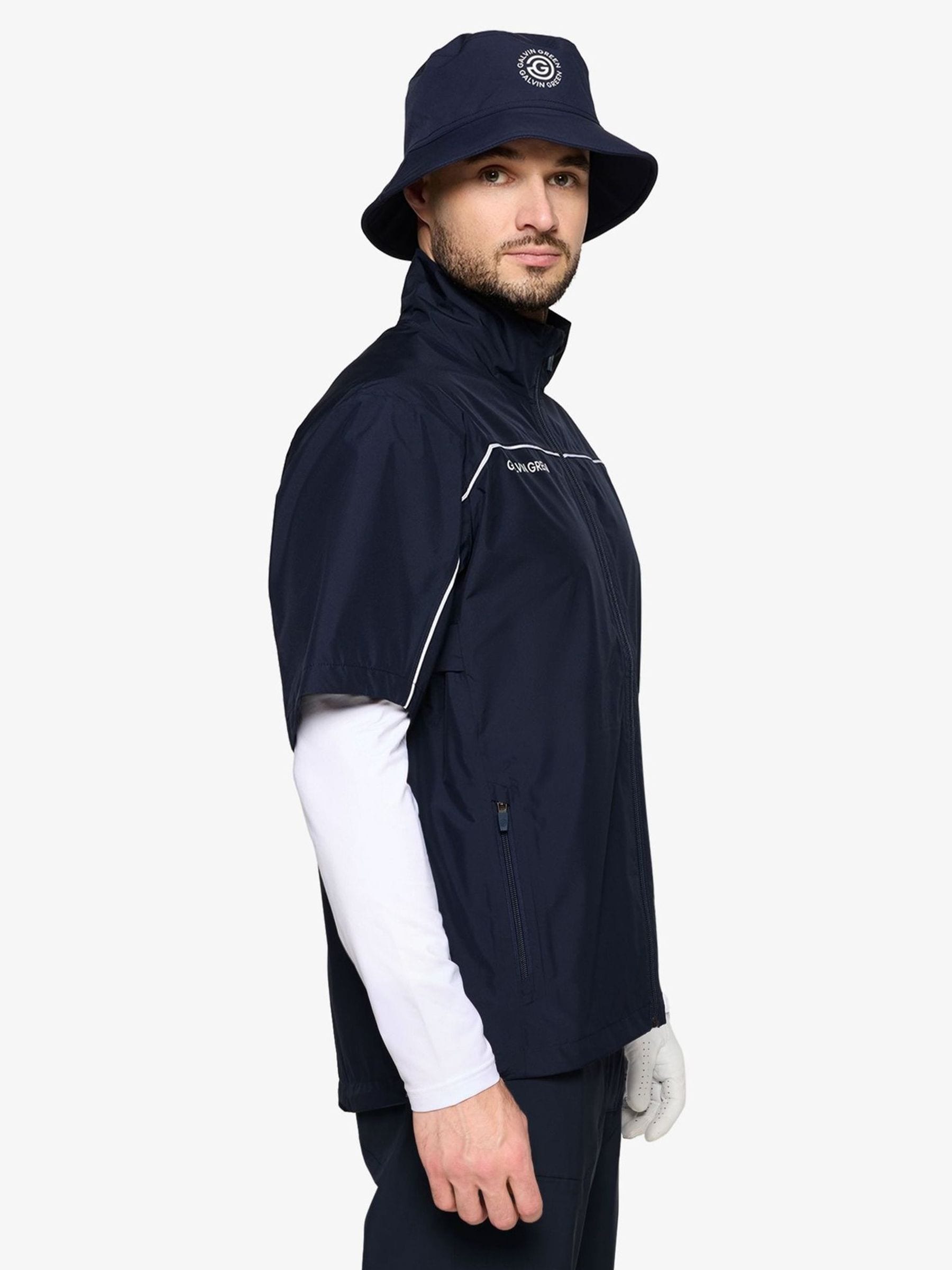 Buy Galvin Green Blue Air Waterproof Short Sleeve Golf Jacket from