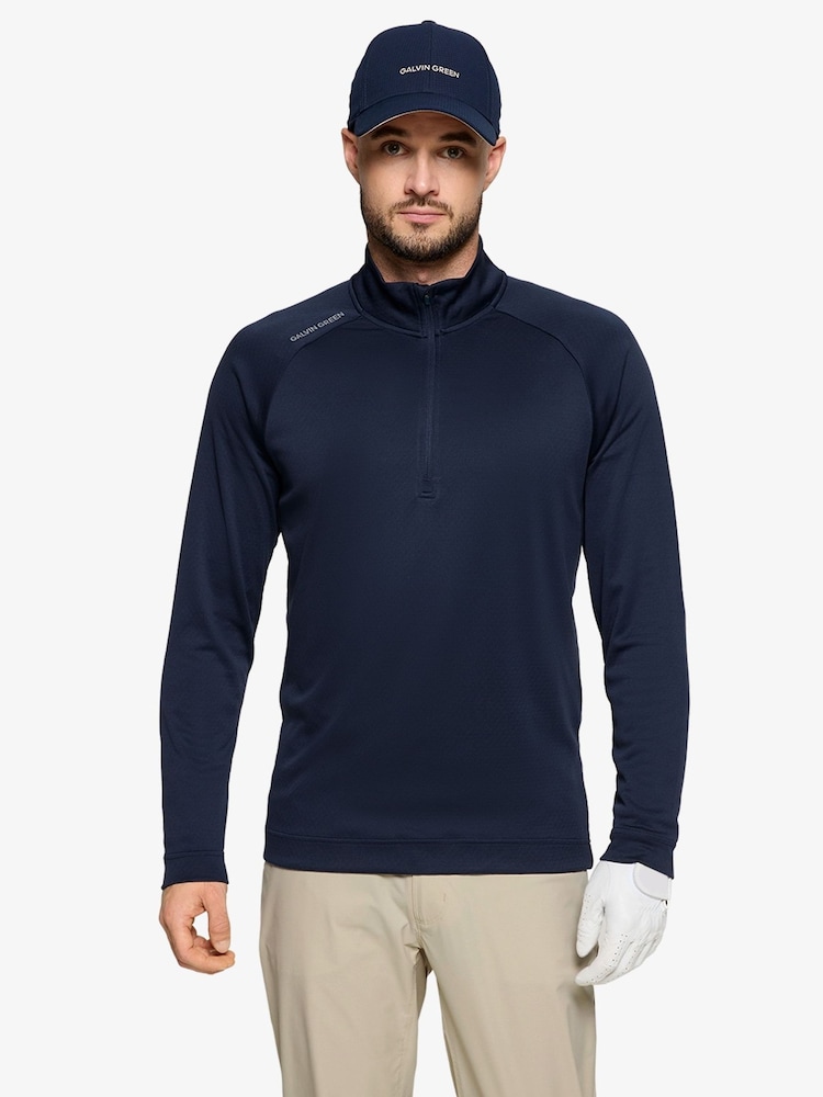 නිල් - Galvin Green Dion Insulating Golf Mid Layer Sweat Top - 7න් 1 වන රූපය
