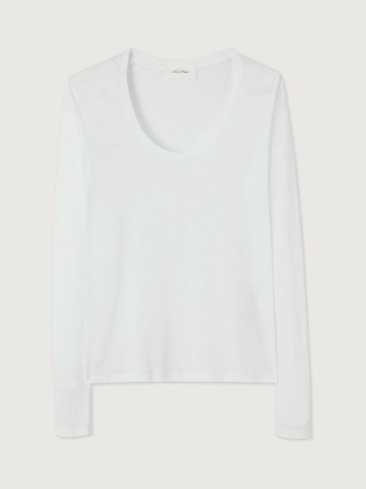 American Vintage Jacksonville Long Sleeve White T-Shirt - Image 1 of 3