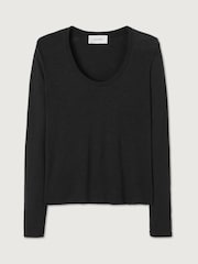 American Vintage Jacksonville Long Sleeve Black T-Shirt - صورة 1 من 1