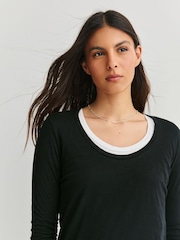 Schwarz - American Vintage Jacksonville Scoop T-Shirt - Bild 5 von 6