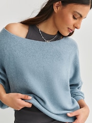 American Vintage Storm Melange Damsville Slouchy Knitted Jumper - Image 5 of 7