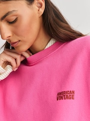 American Vintage Pink Plizzy Sweatshirt - Image 4 of 7