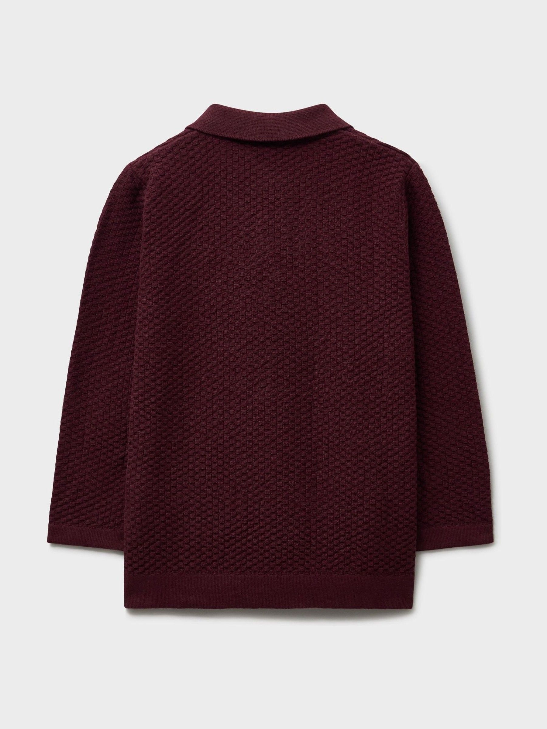 Next：日本 Crew Clothing リバース チェック 長袖 ニットポロシャツ