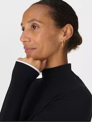 Sweaty Betty Black Modal High Neck Base Layer Top - Image 5 of 7