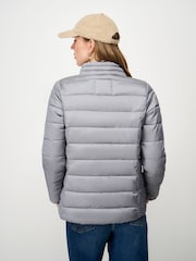 Crew Clothing Grey Metallic Padded Jacket - Image 2 of 5
