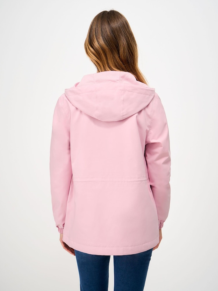 Crew Clothing Pink Hooded Waterproof Raincoat - Image 2 of 5 Crew Clothing Pink Hooded Waterproof Raincoat - Image 2 of 5