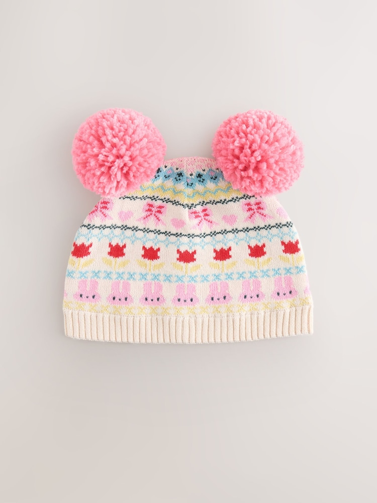 多費爾島 - Double Pom Baby Beanie - 圖片 1，共 3