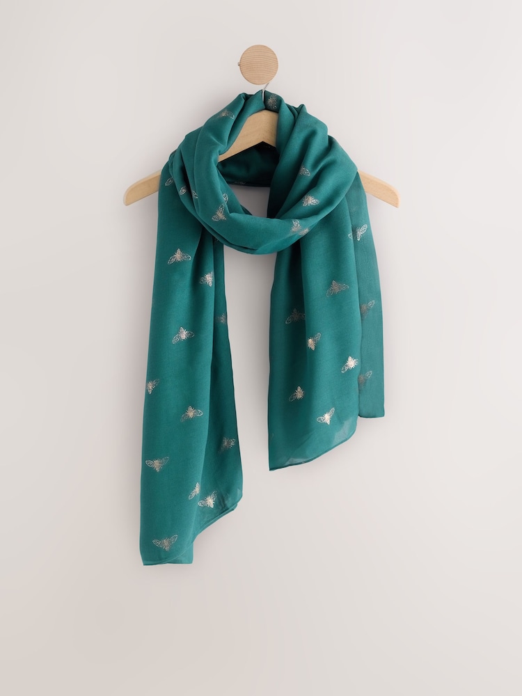 Green Bee Foil Lightweight Scarf - Image 1 of 3