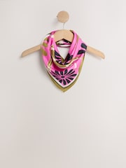 Pink Dog Print Lightweight Square Scarf - Image 5 of 7