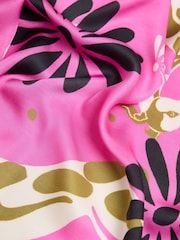 Pink Dog Print Lightweight Square Scarf - Image 6 of 7