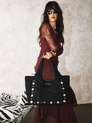 Rockett St George Black Studded Shoulder Bag - Image 4 of 9