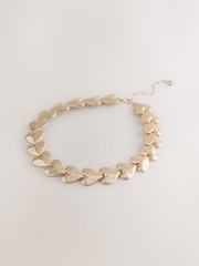 Rockett St George Gold Tone Chunky Heart Necklace - Image 5 of 8