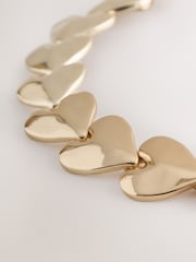 Rockett St George Gold Tone Chunky Heart Necklace - Image 6 of 8