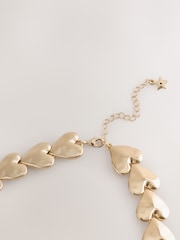 Rockett St George Gold Tone Chunky Heart Necklace - Image 7 of 8