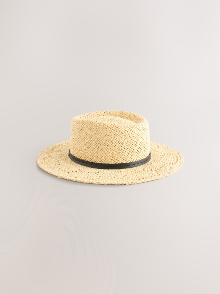 Neutral N.Premium Straw Look Panama Hat - Image 1 of 3