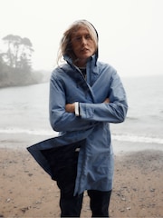 Seasalt Cornwall Sky Blue Coverack Waterproof Coat - Image 5 of 9